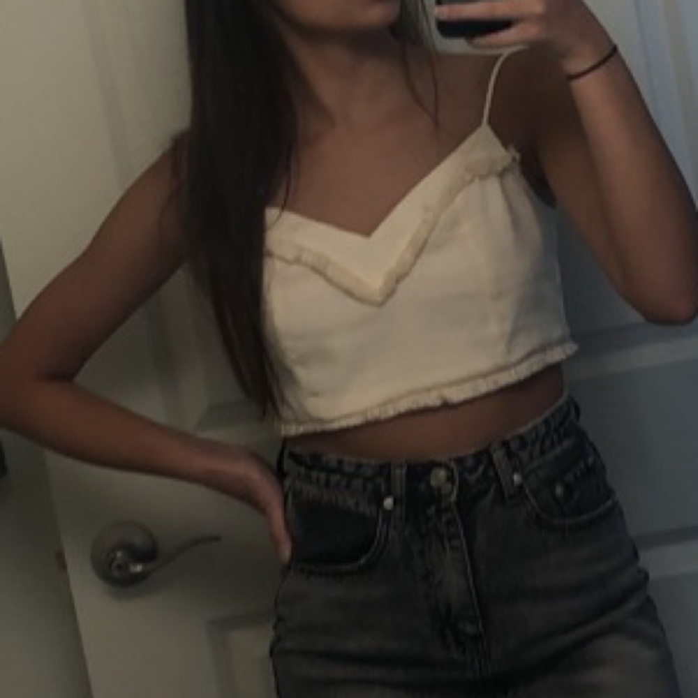 White Crop top